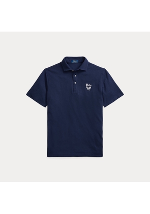 Classic Fit Tennis-Crest Mesh Polo Shirt