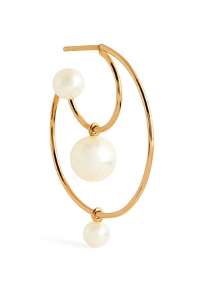 Sophie Bille Brahe Yellow Gold And Pearl Bain Perle Single Earring