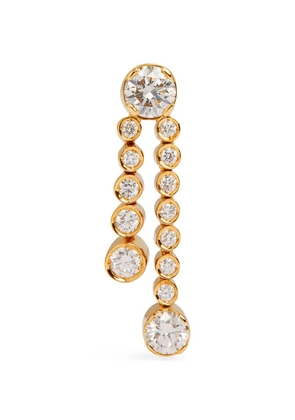 Sophie Bille Brahe Yellow Gold And Diamond Ruban Single Right Earring