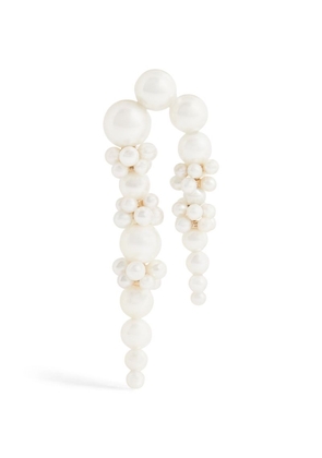 Sophie Bille Brahe Yellow Gold And Pearl Palais De Nuit Single Right Earring