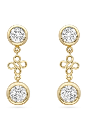Boodles Yellow Gold And Diamond Beach Earrings