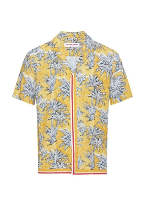 Orlebar Brown Linen Palm Print Maitan Shirt