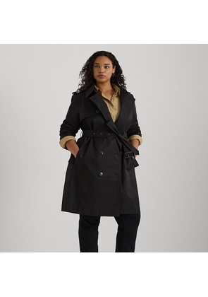 Curve - Double-Breasted Cotton-Blend Trench Coat