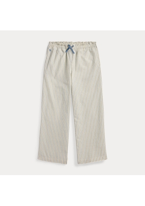 Striped Cotton Madras Pull-On Trouser