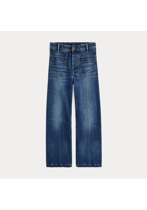Stretch Cotton Wide-Leg Jean