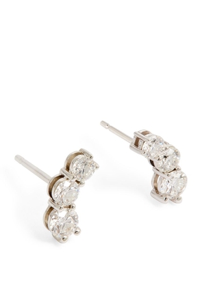 Melissa Kaye White Gold And Diamond Aria Stud Earrings