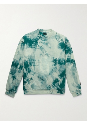 KAPITAL - Tie-Dyed Cotton-Jersey and Printed Quilted Shell Sweatshirt - Men - Green - 1