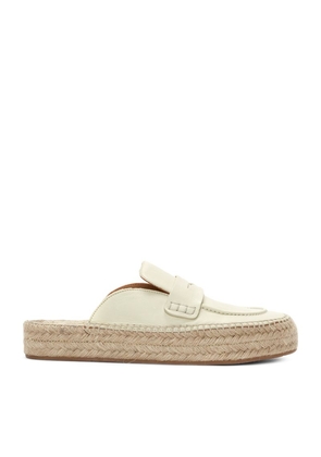 Jw Anderson Leather Espadrille Loafer Mules
