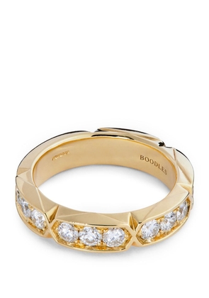 Boodles Yellow Gold And Diamond Large Jazz Ring