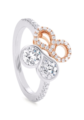 Boodles Platinum, Rose Gold And Diamond Be Boodles Motif Ring