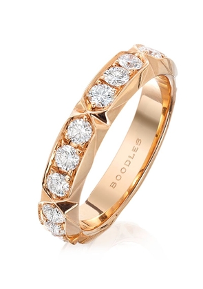 Boodles Large Rose Gold And Diamond Jazz Ring