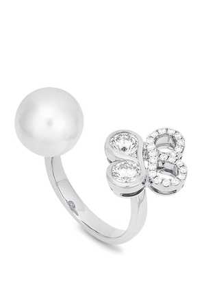 Boodles White Gold, Diamond And Pearl Be Boodles Ring