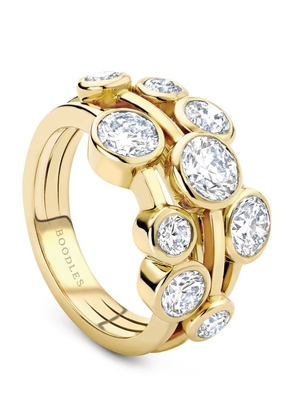 Boodles Yellow Gold And Diamond Raindance Cluster Ring