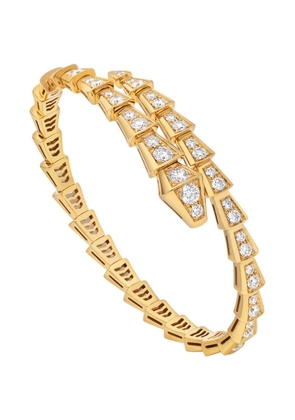 Bvlgari Yellow Gold And Diamond Serpenti Viper Bracelet