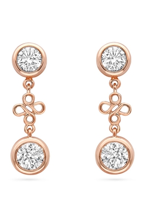 Boodles Rose Gold And Diamond Beach Earrings