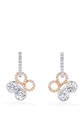 Boodles Rose Gold, Platinum And Diamond Be Boodles Earrings