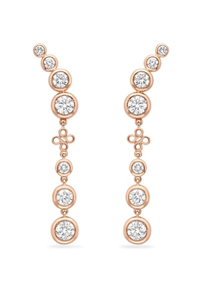 Boodles Rose Gold And Diamond Long Beach Earrings
