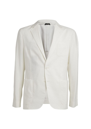 Giorgio Armani Silk-Blend Single-Breasted Blazer