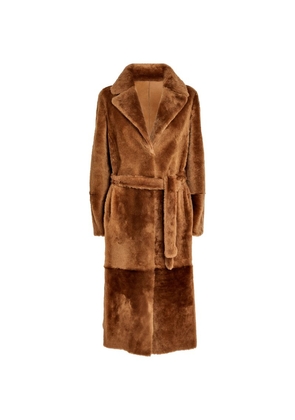 Yves Salomon Lamb Fur Reversible Wrap Coat