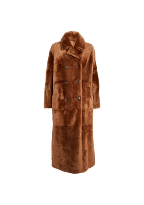 Yves Salomon Shearling Double-Breasted Coat