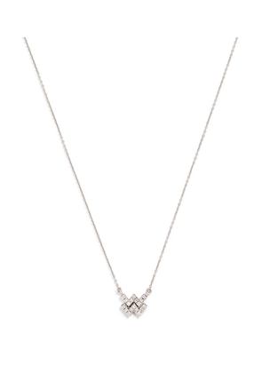 Engelbert White Gold And Diamond Petit Sign Aquarius Necklace