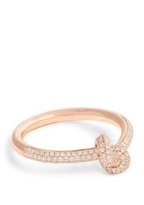 Engelbert Rose Gold And Diamond The Legacy Knot Ring
