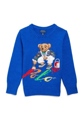Ralph Lauren Kids Painting Polo Bear Sweater (2-7 Years)