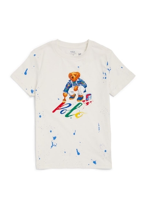 Ralph Lauren Kids Polo Bear Paint T-Shirt (2-7 Years)