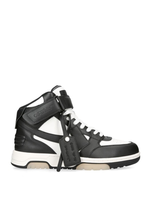 Off-White Leather Out Of Office High-Top Sneakers