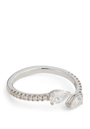 Anita Ko White Gold And Diamond Two-Stone Claw Ring