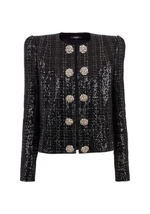 Balmain Tweed Sequin-Embellished Jacket