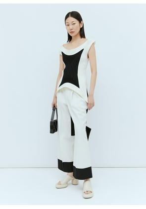 Issey Miyake Contrast Pants - Woman Pants White 1