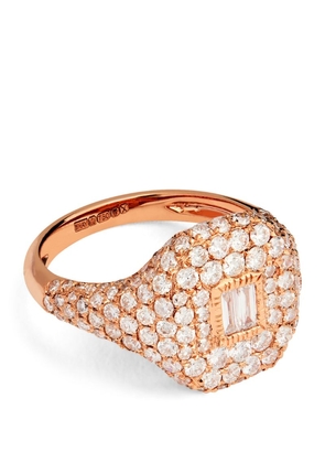 Shay Rose Gold And Diamond New Modern Pinky Ring