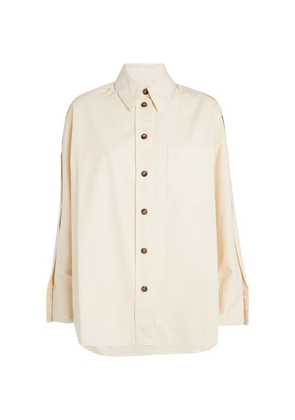 Victoria Beckham Pleat-Detail Denim Shirt