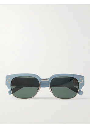 Dior Eyewear - CD Diamond C1U D-Frame Acetate and Silver-Tone Sunglasses - Men - Blue