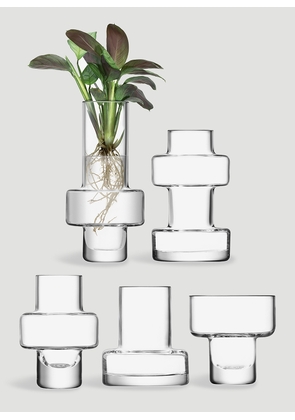 LSA International Set Of Five Metropole Mini Vases -  Vases Transparent One Size