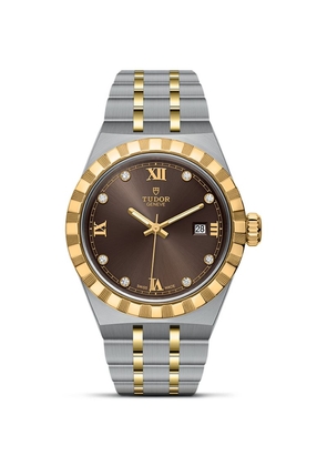Tudor Royal Stainless Steel And Diamond Watch 28Mm