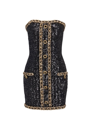 Balmain Sequin-Embellished Mini Dress