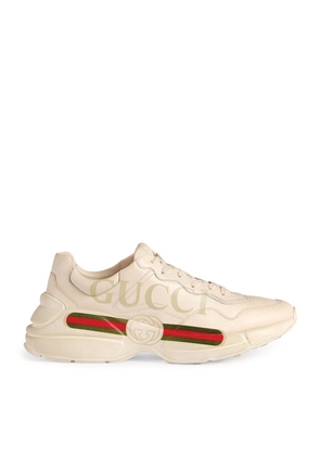 Gucci Leather Rhyton Sneakers