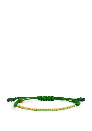 Brooski Yellow Gold And Emerald Toggle Bracelet