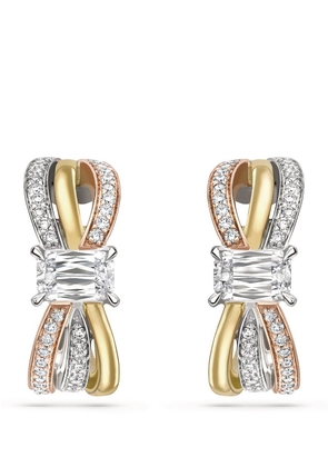 Boodles Mixed Gold, Platinum And Diamond Ribbons Earrings