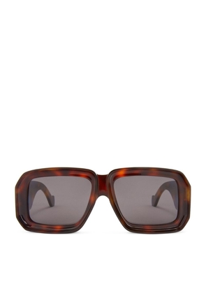Loewe Eyewear X Paula'S Ibiza Tortoiseshell Diving Mask Sunglasses