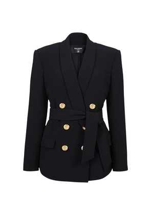 Balmain Double-Breasted Belted Blazer