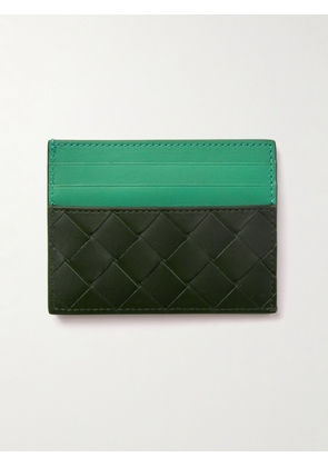 Bottega Veneta - Colour-Block Intrecciato Leather Cardholder - Men - Green