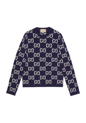 Gucci Wool Gg Jacquard Sweater