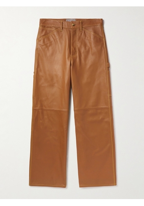 Marni - Carhartt WIP Wide-Leg Leather Trousers - Men - Brown - S