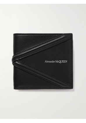 Alexander McQueen - Logo-Print Leather Billfold Wallet - Men - Black