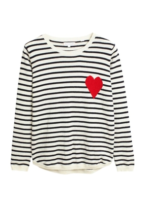 Chinti & Parker Striped Heart Sweater