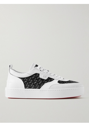 Christian Louboutin - Happyrui Rubber-Trimmed Mesh and Leather Sneakers - Men - White - EU 40