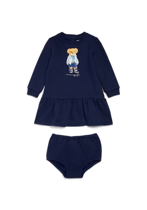 Ralph Lauren Kids Polo Bear Dress And Bloomers Set (3-24 Months)